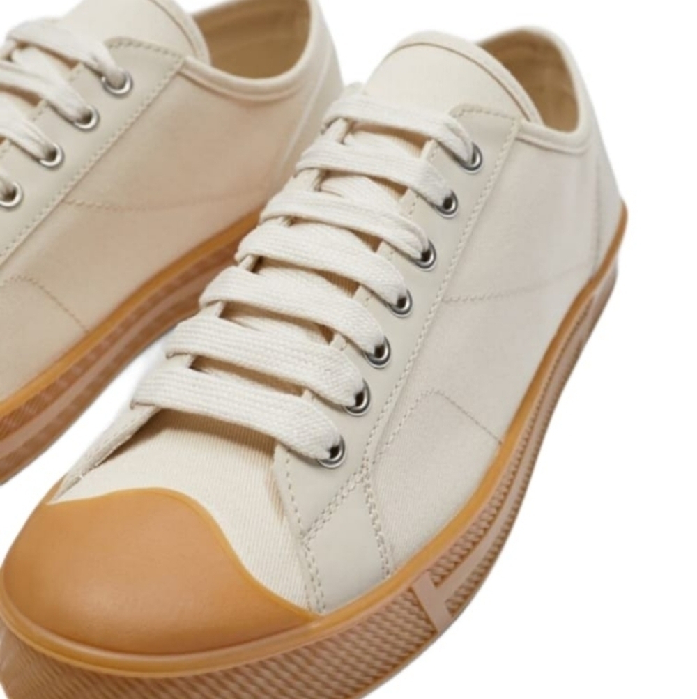 ZARA CONTRAST SNEAKERS BEIGE | 2215/820 SIZE 12 28.9 Cm Eur45 - Picture 2 of 5